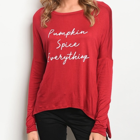 Tops - ‘Pumpkin Spice Everything’ Long Sleeve Tee